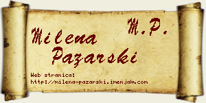 Milena Pazarski vizit kartica